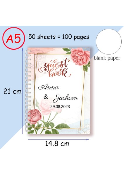 Stil 10 Isimleri Özelleştir Tarih A5 Spiral Defter Özel Isimler Tarih Kişiselleştirilmiş Imza Düğün Ziyaretçi Defteri Alternatif Ziyaretçi Defterini Özelleştir Mariage Resepsiyonu (Yurt Dışından)