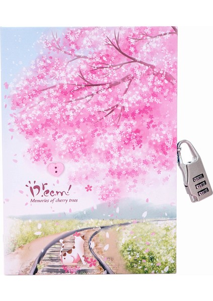 1 Adet A5 Gizli Günlüğü Kilitli Defter Kawaii Günlüğü Kitap Günlük Kaydı Dizüstü (Yurt Dışından)