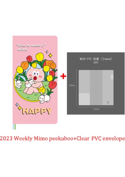 2023MIMO Pvc Kinbor Haftalık Planı Dizüstü Gündem 2023 2022 Planlayıcısı Programı Günlük Dergiler Todolist Not Defteri Kawaii Kırtasiye Malzemeleri Hediye (Yurt Dışından)