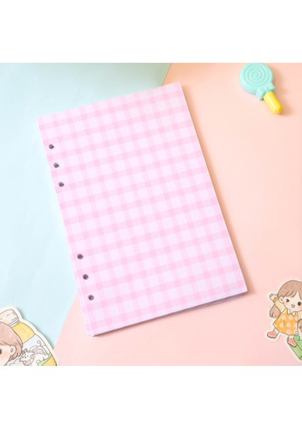 Mavi A6 Glitter El Fermuarlı Çanta Gevşek Yaprak Bağlayıcı Defter Iç Çekirdek Kapak Not Defteri Planlayıcısı Ofis Kırtasiye Malzemeleri (Yurt Dışından)