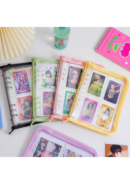 40 Sayfalık Mor A6 A5/a6 Fermuar Glitter Parlak Yaz Klasörlü Defter Dıy Fotocard Kitap Kartpostallar Organizatör Kitap Okul Kırtasiye Toplama (Yurt Dışından)