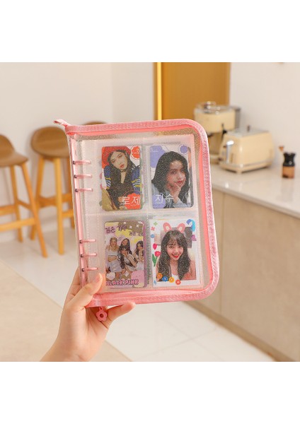 40 Sayfalık Mor A6 A5/a6 Fermuar Glitter Parlak Yaz Klasörlü Defter Dıy Fotocard Kitap Kartpostallar Organizatör Kitap Okul Kırtasiye Toplama (Yurt Dışından)