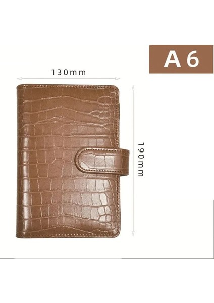 Kahverengi A5 A6A5 Gevşek Yaprak Defter Kapağı Kırtasiye Hediye El Defter Dizüstü Planlayıcısı Pu Deri Kılıf Noteook A5 Bağlayıcı Dergisi Bağlayıcı (Yurt Dışından)