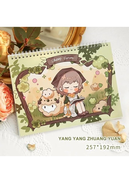 Bjb-Xnqlxz-02 80 Sayfa Büyük Sevimli Karikatür Çift Taraflı Yayın Kağıt Defter B5 Sevimli Etiket El-Boyalı Çizim Kitabı Kawaii Kırtasiye (Yurt Dışından)
