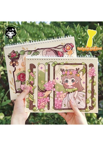 Bjb-Xnqlxz-02 80 Sayfa Büyük Sevimli Karikatür Çift Taraflı Yayın Kağıt Defter B5 Sevimli Etiket El-Boyalı Çizim Kitabı Kawaii Kırtasiye (Yurt Dışından) modelleri