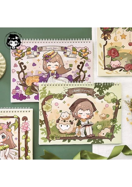 Bjb-Xnqlxz-02 80 Sayfa Büyük Sevimli Karikatür Çift Taraflı Yayın Kağıt Defter B5 Sevimli Etiket El-Boyalı Çizim Kitabı Kawaii Kırtasiye (Yurt Dışından) indirimleri