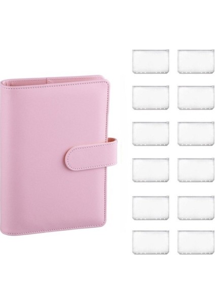 Pembe 4 A6 A6 Mermer Pu Deri Defter Bağlayıcı Bütçe Planlayıcısı Gider Bütçe Kitabı Nakit Para Zarf Organizatör Sistemi Fermuarlı Cebi (Yurt Dışından)