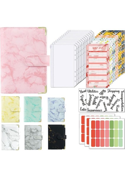Pembe 4 A6 A6 Mermer Pu Deri Defter Bağlayıcı Bütçe Planlayıcısı Gider Bütçe Kitabı Nakit Para Zarf Organizatör Sistemi Fermuarlı Cebi (Yurt Dışından) fiyatları