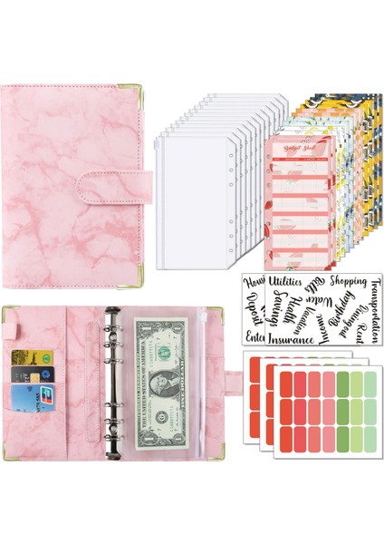 Pembe 4 A6 A6 Mermer Pu Deri Defter Bağlayıcı Bütçe Planlayıcısı Gider Bütçe Kitabı Nakit Para Zarf Organizatör Sistemi Fermuarlı Cebi (Yurt Dışından) modelleri
