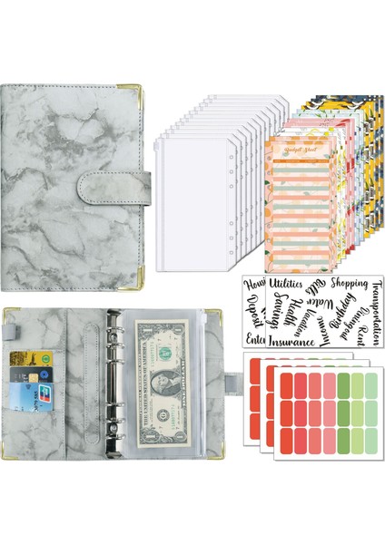Pembe 4 A6 A6 Mermer Pu Deri Defter Bağlayıcı Bütçe Planlayıcısı Gider Bütçe Kitabı Nakit Para Zarf Organizatör Sistemi Fermuarlı Cebi (Yurt Dışından) indirimleri