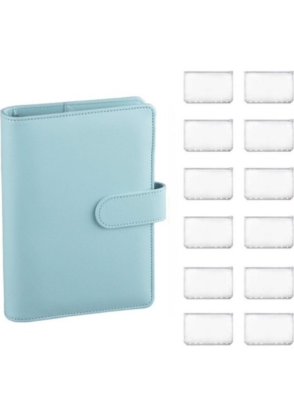 Mavi 4 A6 A6 Mermer Pu Deri Defter Bağlayıcı Bütçe Planlayıcısı Gider Bütçe Kitabı Nakit Para Zarf Organizatör Sistemi Fermuarlı Cebi (Yurt Dışından)