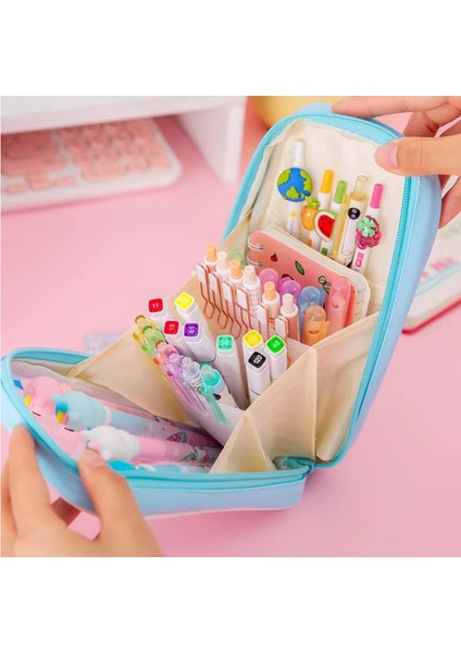 Type3-Green Barbekü Şeffaf Kalem Kutusu Karikatür Büyük Kapasiteli Su Geçirmez Kawaii Kalem Çantası Sevimli Kutu Kızlar Için Okul Malzemeleri Kırtasiye Hediye (Yurt Dışından) fırsatları