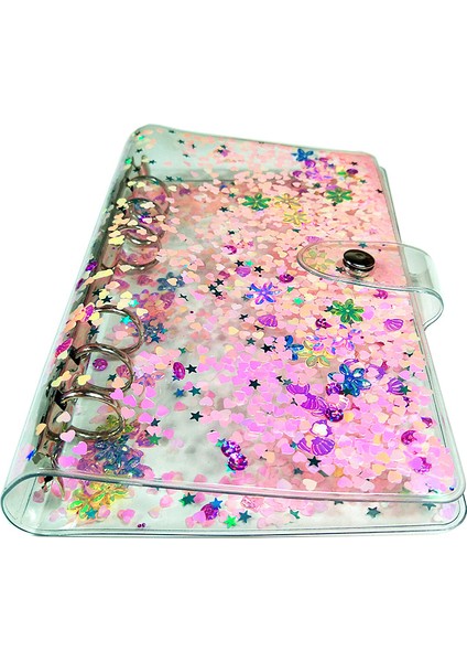 A5 Boş Sevimli Glitter Pullarda Defter Kapağı A5 A6 Şeffaf Gevşek Yaprak Bağlayıcı Kitap Planlayıcısı Organizatör Spiral Dergisi Kawaii Dizüstü Bilgisayar (Yurt Dışından) fiyatları