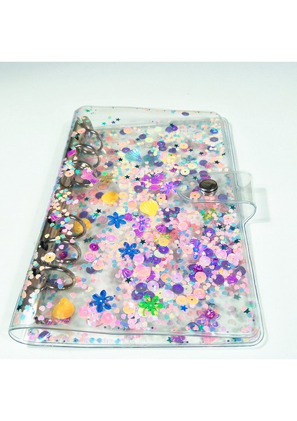 A5 Boş Sevimli Glitter Pullarda Defter Kapağı A5 A6 Şeffaf Gevşek Yaprak Bağlayıcı Kitap Planlayıcısı Organizatör Spiral Dergisi Kawaii Dizüstü Bilgisayar (Yurt Dışından) indirimleri