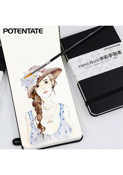 BLUE-300G-24-90-140 Potentate 300GSM 24 Sayfa Suluboya El Hesap Kitabı/ped/kağıt Eskiz Defteri Sulu Boya El Kitabı Sanat Çizim Kitabı/kağıt (Yurt Dışından) modelleri
