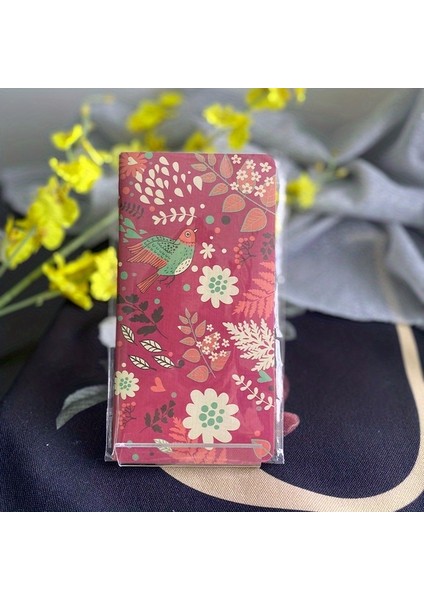 Kırmızı Mini Çiçek Defter Boş Kağıt Not Defteri Renkli Kuş Desenleri Bloknot Ofis Okul Öğrencileri Için Taşınabilir Dergisi (Yurt Dışından)