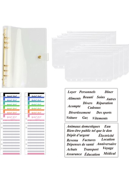 Pvc Altın A6 Fransız A6 Bütçe Planlayıcısı Yeni Ebru Macaron Renk Pu Deri Bütçe Bağlayıcı Okul Günlük Defter Para Tasarrufu A6 Bağlayıcı (Yurt Dışından)