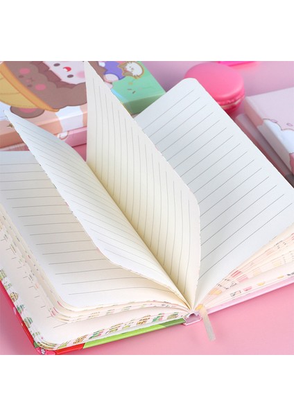 K Rastgele 1 Kitap A6 Sevimli A6 Mini Defter 96 Sayfa Taşınabilir Cep Not Defteri Renkli Kenar Çeşitli Kapak Desenleri Planlayıcı Gündem Not Defteri Kitap (Yurt Dışından)
