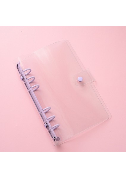 Mor A6 A6 Küçük Papatya Dizüstü Şeffaf 6 Halka Bağlayıcı Dosya Klasörü Gevşek Yaprak Halka Bağlayıcı Kawaii Okul Ofis Malzemeleri (Yurt Dışından)