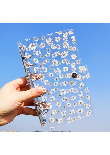 Mor A6 A6 Küçük Papatya Dizüstü Şeffaf 6 Halka Bağlayıcı Dosya Klasörü Gevşek Yaprak Halka Bağlayıcı Kawaii Okul Ofis Malzemeleri (Yurt Dışından) fiyatları