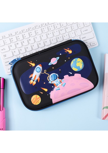 11 Kalem Kutusu Siyah Astronot Kalem Kutusu Estuches Escolares Kırtasiye Sevimli Kalemlik Astuccio Unicorn Trousse Scolaire Kalem Kutusu (Yurt Dışından)