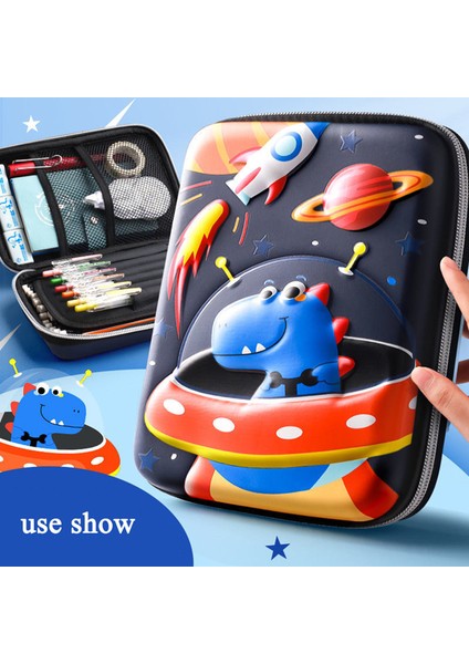 11 Kalem Kutusu Siyah Astronot Kalem Kutusu Estuches Escolares Kırtasiye Sevimli Kalemlik Astuccio Unicorn Trousse Scolaire Kalem Kutusu (Yurt Dışından)