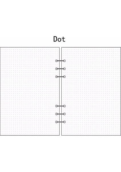 Nokta A5 A5/a6/a7 Gevşek Yaprak Dolum Spiral Ciltleyici Planlayıcısı Günlük Ekleme Program Organizatör Planı 45 Sayfa Not Kağıdı 6 Delik Nokta Izgara (Yurt Dışından)