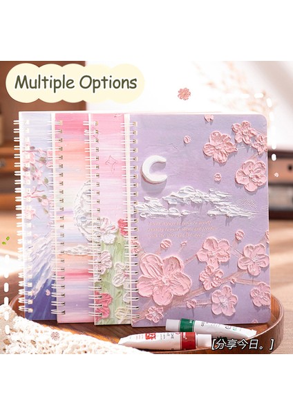 Bahar Sakura-4 Adet 4 Kitap/set A5 Bobin Astarlı Defter Yüksek Kaliteli Kawaii Kore Kırtasiye Öğrenciler Için Sevimli Okul Malzemeleri (Yurt Dışından) fiyatları