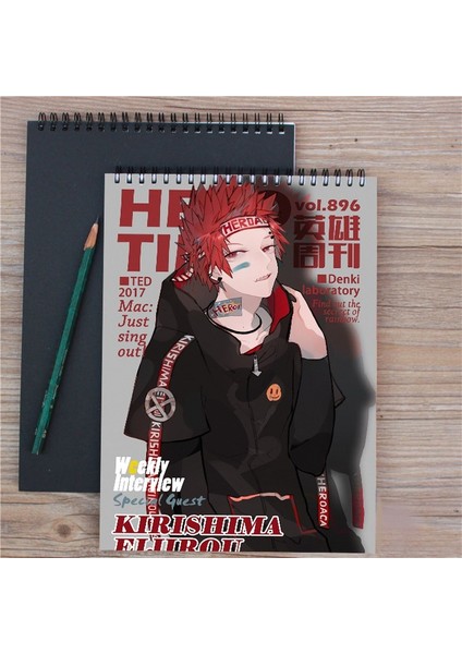 I A4 My Hero Academia Anime Defterler Todoroki Shoto Midoriya Izuku A4 Sketchbook Öğrenci Kırtasiye Beraberlik Çocuk Okul Malzemeleri (Yurt Dışından)