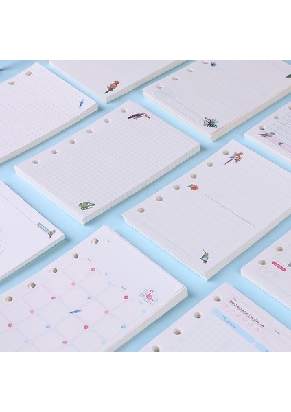 Satır A6 Toplam 45 Sayfa 45 Sayfa Kawaii A5 A6 Gevşek Yaprak Defter Kağıdı Dolum Spiral Ciltleyici Dizin Iç Sayfalar Aylık Haftalık Günlük Planlayıcı Gündem A7 (Yurt Dışından) fiyatları