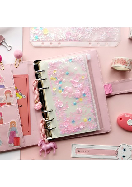 A5 2023 Fromthenon Sevimli Payet Sallamak Kartları 6 Delik Dekorasyon Iç Çanta Planlayıcısı Dizüstü Bilgisayar Aksesuarları, Ince Fermuar Ürün Organizatör Cep (Yurt Dışından) fırsatları