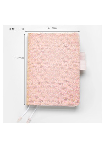 Inci Tozu A6 A5 A6 Şeker Sevimli Moda Glitter Pullarda Dizüstü Çok Fonksiyonlu Kapak Izgara Boş Satır Sayfaları Gündem Seyahat Okul Günlüğü Hediye (Yurt Dışından)