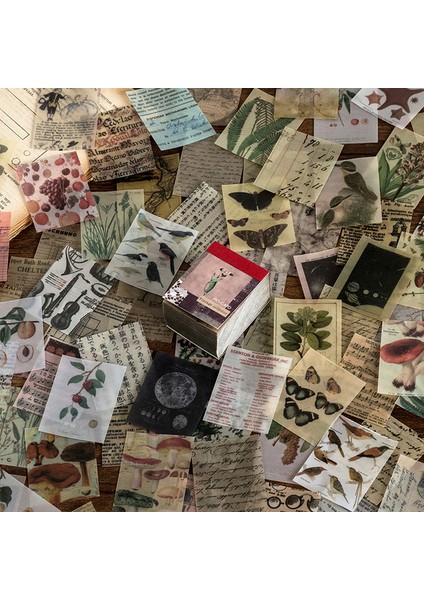 Bir Yoofun 365 Yaprak Bloknot Sülfürik Asit Kağıt Malzeme Kitap Vintage Kolaj Mermi Günlükleri Dekorasyon Okul Kırtasiye (Yurt Dışından)
