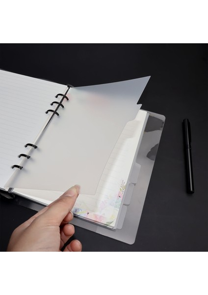 A6 Pruple Şeffaf Kağıt Endeksi Bölücü A5 A6 6 Delik Bağlayıcı Planlayıcısı Dizüstü Kırtasiye Defter Kağıdı Bölücü Aksesuarları (Yurt Dışından)