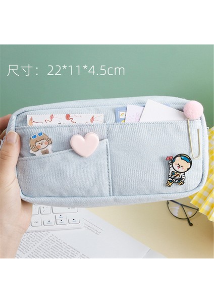 Açık Renk Kawaii Kalem Kutuları Okul Malzemeleri Malzeme Escolar Büyük Kapasiteli Sevimli Pantolon Kalem Kutusu Estuche Kırtasiye Retro Kalem Kutusu (Yurt Dışından)