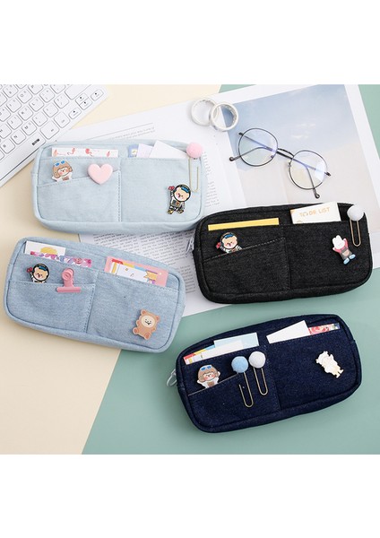 Açık Renk Kawaii Kalem Kutuları Okul Malzemeleri Malzeme Escolar Büyük Kapasiteli Sevimli Pantolon Kalem Kutusu Estuche Kırtasiye Retro Kalem Kutusu (Yurt Dışından) fiyatları