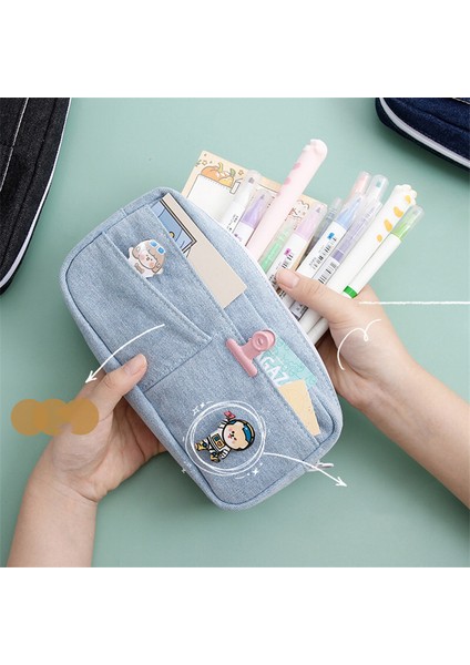 Açık Renk Kawaii Kalem Kutuları Okul Malzemeleri Malzeme Escolar Büyük Kapasiteli Sevimli Pantolon Kalem Kutusu Estuche Kırtasiye Retro Kalem Kutusu (Yurt Dışından) fırsatları