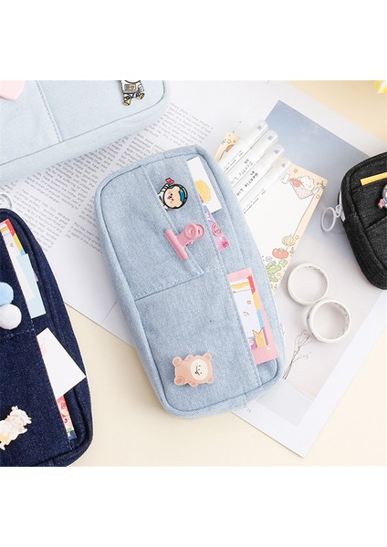 Açık Renk Kawaii Kalem Kutuları Okul Malzemeleri Malzeme Escolar Büyük Kapasiteli Sevimli Pantolon Kalem Kutusu Estuche Kırtasiye Retro Kalem Kutusu (Yurt Dışından) indirimleri