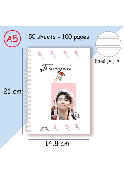Stil 1 A5 A5 Spiral Defter Not Defteri - Kpop Grubu Stray Kids Üyeleri Poster Albümü Boys Fotoğraf Kartları Hayranları Koleksiyonu Için Straykids Kartpostal (Yurt Dışından)