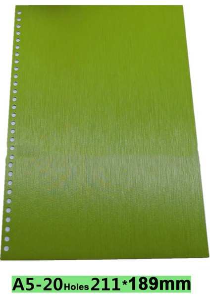 A5 Yeşil 2 Adet 30 Delikli Ciltleme Kapağı A4 Gevşek Yaprak Kapak A5 Pp Plastik Arka Kapak Günlük Defter Spiral Defter Planlayıcısı Halka Bağlayıcı (Yurt Dışından)