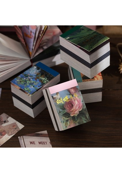 C Yoofun 450 Yaprak Bloknot Malzeme Kitap Vintage Sülfürik Asit Kağıt Kolaj Mermi Günlükleri Dekorasyon Okul Kırtasiye (Yurt Dışından) fırsatları