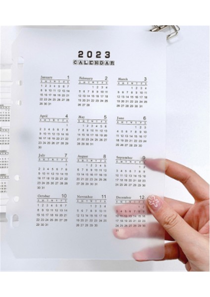 2023 A7 2023 45 Sayfa Kawaii A5 A6 Gevşek Yaprak Defter Kağıdı Dolum Spiral Bağlayıcı Dizin Iç Sayfalar Aylık Haftalık Günlük Planlayıcı Gündem (Yurt Dışından)