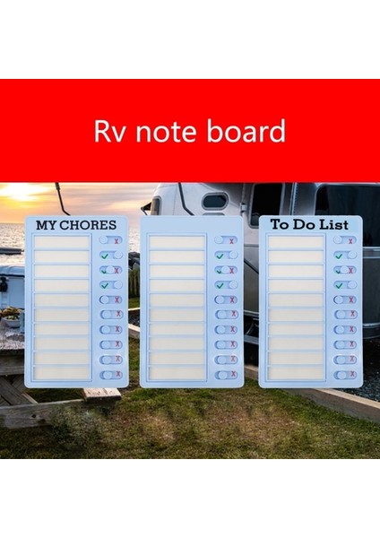 Bl2 Işlerim Kontrol Listesi Panosu Taşınabilir Rv Kontrol Listesi Panosu Pratik Ayarlanabilir Çıkarılabilir Yaşlı Günlük Bakım Kontrol Listesi Panosu F19E (Yurt Dışından)