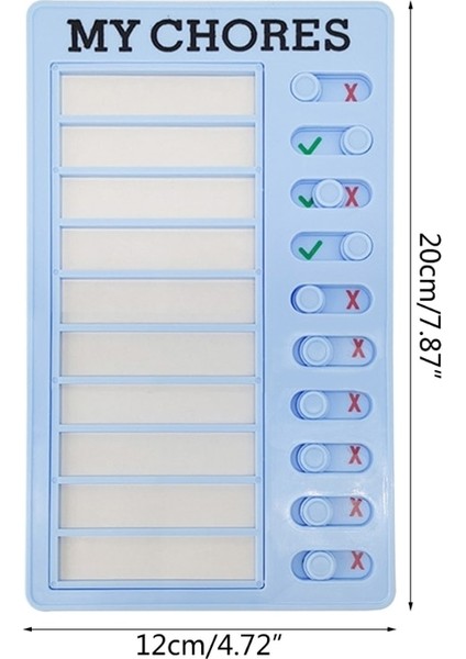 Bl2 Işlerim Kontrol Listesi Panosu Taşınabilir Rv Kontrol Listesi Panosu Pratik Ayarlanabilir Çıkarılabilir Yaşlı Günlük Bakım Kontrol Listesi Panosu F19E (Yurt Dışından)