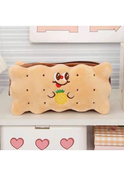 Ananas Kawaii Kalem Caes Yüksek Kapasiteli Peluş Kurabiye Kalem Çantaları Kızlar Için Sevimli Karikatür Kahverengi Kalem Kutusu 0 Ofis Okul Malzemeleri Kırtasiye (Yurt Dışından)