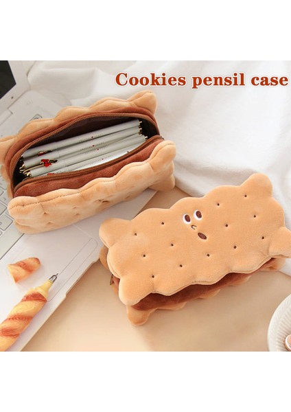 Ananas Kawaii Kalem Caes Yüksek Kapasiteli Peluş Kurabiye Kalem Çantaları Kızlar Için Sevimli Karikatür Kahverengi Kalem Kutusu 0 Ofis Okul Malzemeleri Kırtasiye (Yurt Dışından)