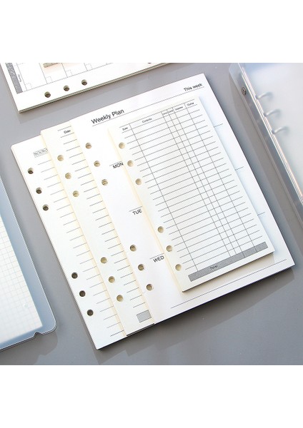 Style7 A6 A5 A6 Gevşek Yaprak Defter Dolum Spiral Ciltleyici Iç Sayfa Günlüğü Haftalık Aylık Planlayıcı Yapılacaklar Listesi Çizgi Nokta Izgara Iç Kağıt (Yurt Dışından)