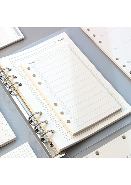 Style7 A6 A5 A6 Gevşek Yaprak Defter Dolum Spiral Ciltleyici Iç Sayfa Günlüğü Haftalık Aylık Planlayıcı Yapılacaklar Listesi Çizgi Nokta Izgara Iç Kağıt (Yurt Dışından)