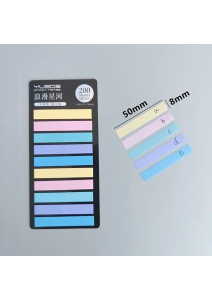 Stil 3 200 Sayfa Yayınlanmıştır Şeffaf Yapışkan Notlar Kendinden Yapışkanlı Açıklama Kitap Okuma Yer Imleri Sekmeler Not Defteri Estetik Kırtasiye (Yurt Dışından)