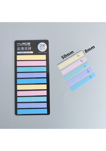 Stil 3 200 Sayfa Yayınlanmıştır Şeffaf Yapışkan Notlar Kendinden Yapışkanlı Açıklama Kitap Okuma Yer Imleri Sekmeler Not Defteri Estetik Kırtasiye (Yurt Dışından)